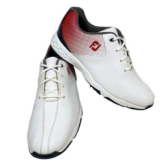 FootJoy Other - FootJoy Dna Helix Golf Shoes White Blue Red Men 6